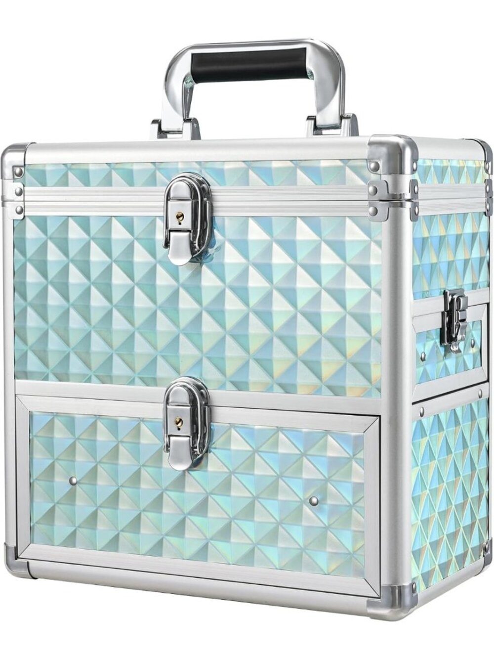 Extra Large Makeup Organizer with Drawer & Mirror - Travel Cosmetic Case for